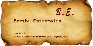 Barthy Eszmeralda névjegykártya